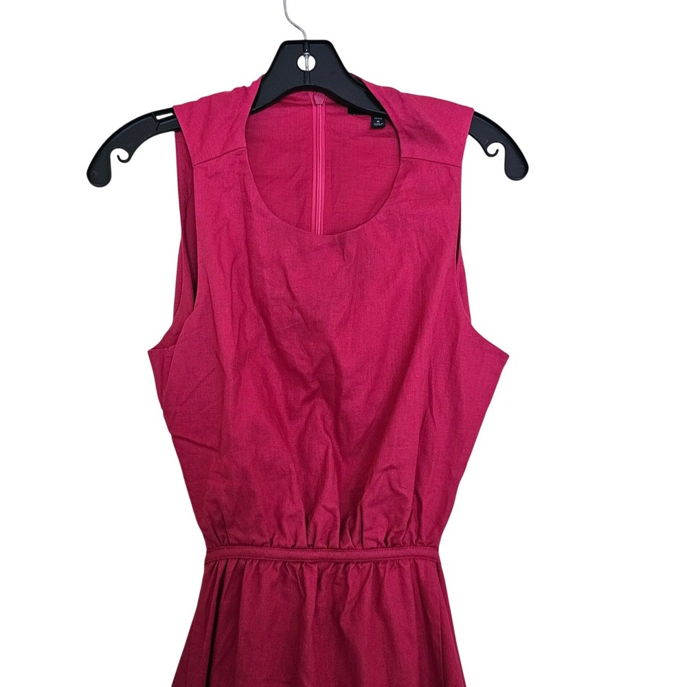 Banana Republic Pink Linen Blend Cutout Midi Dress Womens Petite 8 Pockets - Picture 3 of 7
